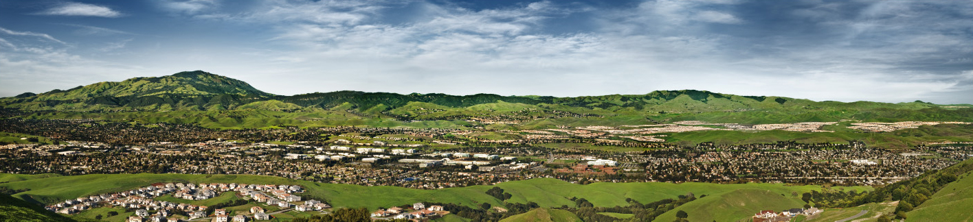 Panorama of San Ramon Valley with Mt. Diablo